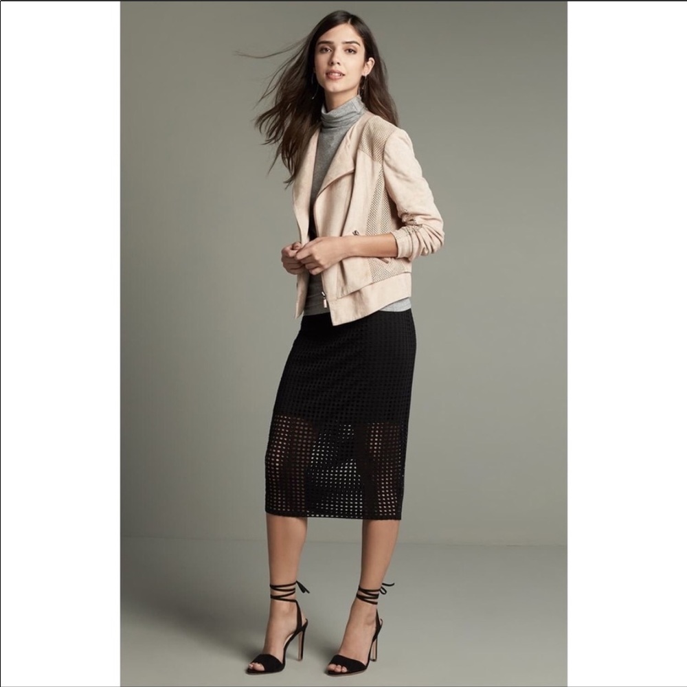 Trouve Perforated Pencil Skirt